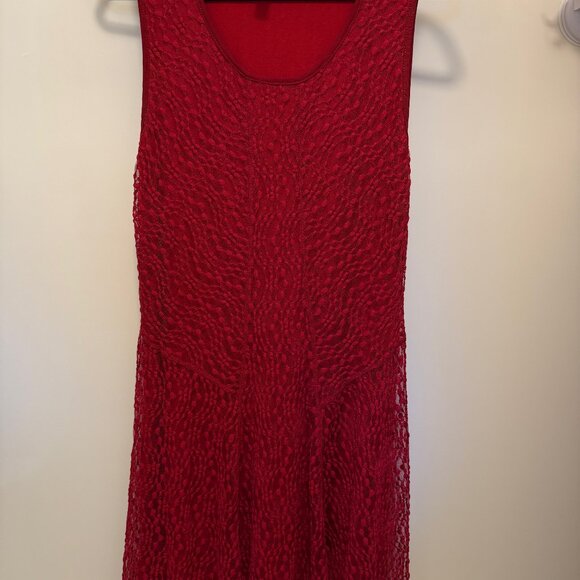 Red Lace Deca Dress - Picture 1 of 3